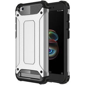Microsonic Xiaomi Redmi 5A Rugged Armor Gümüş Kılıf