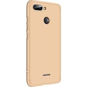 Microsonic Xiaomi Redmi 6 Double Dip 360 Protective Gold Kılıf