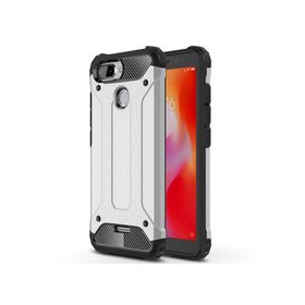 Microsonic Xiaomi Redmi 6 Rugged Armor Gümüş Kılıf
