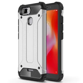 Microsonic Xiaomi Redmi 6 Rugged Armor Gümüş Kılıf
