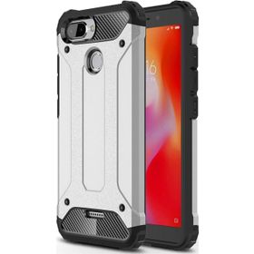 Microsonic Xiaomi Redmi 6 Rugged Armor Gümüş Kılıf