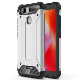 Microsonic Xiaomi Redmi 6 Rugged Armor Gümüş Kılıf