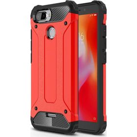 Microsonic Xiaomi Redmi 6 Rugged Armor Kırmızı Kılıf