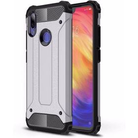 Microsonic Xiaomi Redmi 7 Rugged Armor Gümüş Kılıf