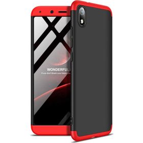 Microsonic Xiaomi Redmi 7A Double Dip 360 Protective Siyah Kırmızı Kılıf