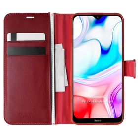 Microsonic Xiaomi Redmi 8 Delux Leather Wallet Kırmızı Kılıf