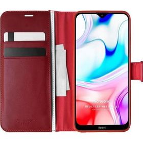 Microsonic Xiaomi Redmi 8 Delux Leather Wallet Kırmızı Kılıf