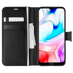 Microsonic Xiaomi Redmi 8 Delux Leather Wallet Siyah Kılıf