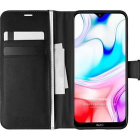 Microsonic Xiaomi Redmi 8 Delux Leather Wallet Siyah Kılıf