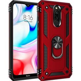 Microsonic Xiaomi Redmi 8 Kırmızı Military Ring Holder Kılıf