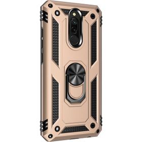 Microsonic Xiaomi Redmi 8 Military Ring Holder Gold Kılıf