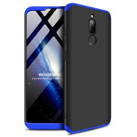 Microsonic Xiaomi Redmi 8 Siyah-Mavi Double Dip 360 Protective Kılıf