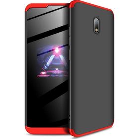 Microsonic Xiaomi Redmi 8A Double Dip 360 Protective Siyah Kırmızı Kılıf