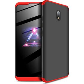 Microsonic Xiaomi Redmi 8A Double Dip 360 Protective Siyah Kırmızı Kılıf