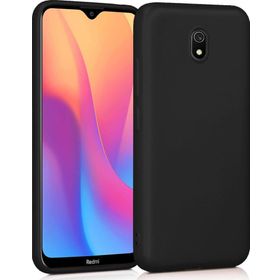 Microsonic Xiaomi Redmi 8A Matte Silicone Siyah Kılıf