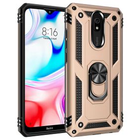Microsonic Xiaomi Redmi 8A Military Ring Holder Gold Kılıf