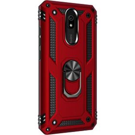 Microsonic Xiaomi Redmi 8A Military Ring Holder Kırmızı Kılıf