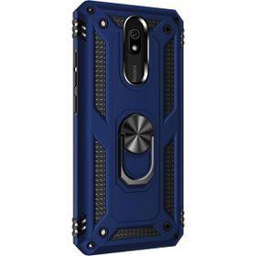 Microsonic Xiaomi Redmi 8A Military Ring Holder Lacivert Kılıf