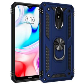 Microsonic Xiaomi Redmi 8A Military Ring Holder Lacivert Kılıf