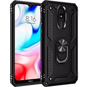 Microsonic Xiaomi Redmi 8A Siyah Military Ring Holder Kılıf