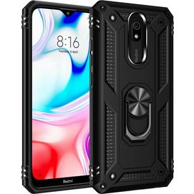 Microsonic Xiaomi Redmi 8A Siyah Military Ring Holder Kılıf