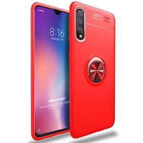 Microsonic Xiaomi Redmi 9 Kickstand Ring Holder Kırmızı Kılıf