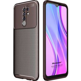 Microsonic Xiaomi Redmi 9 Legion Series Kahverengi Kılıf