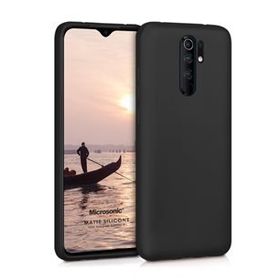 Microsonic Xiaomi Redmi 9 Matte Silicone Siyah Kılıf
