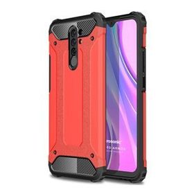 Microsonic Xiaomi Redmi 9 Rugged Armor Kırmızı Kılıf