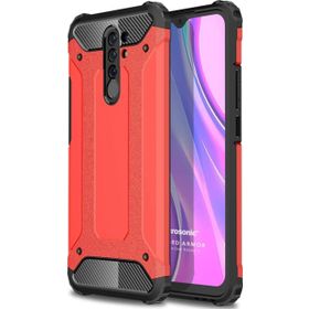 Microsonic Xiaomi Redmi 9 Rugged Armor Kırmızı Kılıf