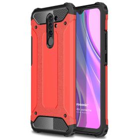 Microsonic Xiaomi Redmi 9 Rugged Armor Kırmızı Kılıf