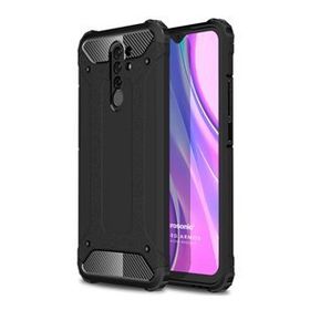 Microsonic Xiaomi Redmi 9 Rugged Armor Siyah Kılıf