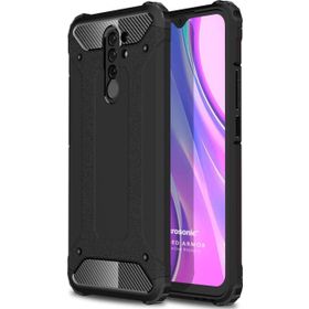 Microsonic Xiaomi Redmi 9 Rugged Armor Siyah Kılıf