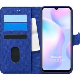 Microsonic Xiaomi Redmi 9A Fabric Book Wallet Lacivert Kılıf
