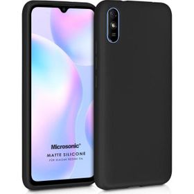 Microsonic Xiaomi Redmi 9A Matte Silicone Siyah Kılıf