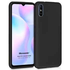 Microsonic Xiaomi Redmi 9A Matte Silicone Siyah Kılıf