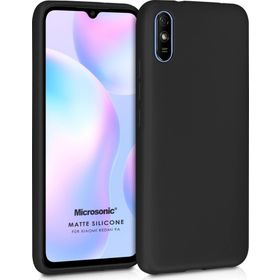 Microsonic Xiaomi Redmi 9A Matte Silicone Siyah Kılıf