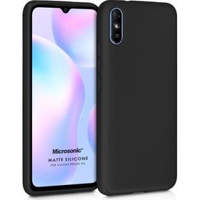 Microsonic Xiaomi Redmi 9A Matte Silicone Siyah Kılıf