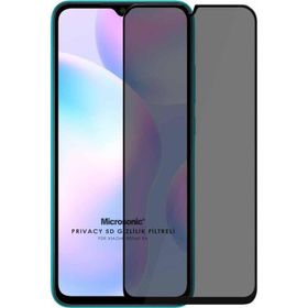 Microsonic Xiaomi Redmi 9A Privacy 5D Gizlilik Filtreli Siyah Cam Ekran Koruyucu