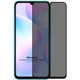 Microsonic Xiaomi Redmi 9A Privacy 5D Gizlilik Filtreli Siyah Cam Ekran Koruyucu