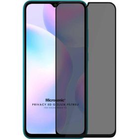 Microsonic Xiaomi Redmi 9A Privacy 5D Gizlilik Filtreli Siyah Cam Ekran Koruyucu