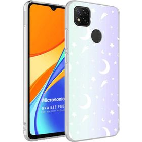 Microsonic Xiaomi Redmi 9C Braille Feel Desenli Moon Kılıf