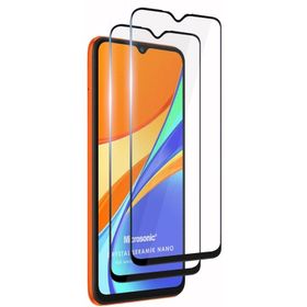 Microsonic Xiaomi Redmi 9C Crystal Seramik Nano 2 Adet Siyah Ekran Koruyucu