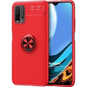 Microsonic Xiaomi Redmi 9T Kickstand Ring Holder Kırmızı Kılıf
