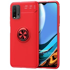 Microsonic Xiaomi Redmi 9T Kickstand Ring Holder Kırmızı Kılıf