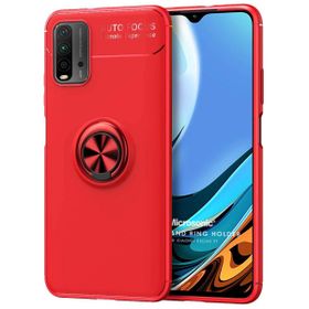 Microsonic Xiaomi Redmi 9T Kickstand Ring Holder Kırmızı Kılıf