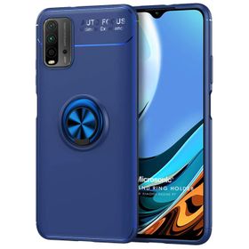 Microsonic Xiaomi Redmi 9T Kickstand Ring Holder Lacivert Kılıf