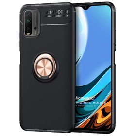 Microsonic Xiaomi Redmi 9T Kickstand Ring Holder Siyah Kılıf