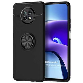 Microsonic Xiaomi Redmi 9T Kickstand Ring Holder Siyah Kılıf
