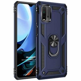 Microsonic Xiaomi Redmi 9T Military Ring Holder Lacivert Kılıf